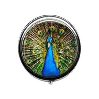 jianjin Peacock Pill Box, Animal Candy Box Bird Jewelry