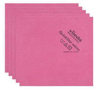 Vileda Professional | QuickStar Microfiber Cloth | Effective Streak Free Cleaning | Removes Dust & Fingerprints | Great for Sunglasses, Televisions, Cameras, Phone & Computer Screens | 5 Pack | Red
