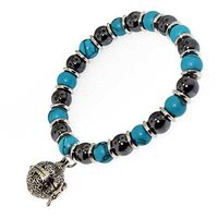 Linx Turquoise Diffuser Bracelet :: Aromatherapy Magnetic Wristband, 8mm Stones, with 3 Aroma Pads