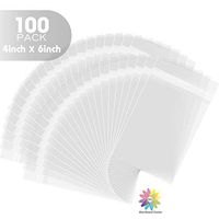 Mat Board Center, 4-15/16" x 6-9/16" Crystal Clear, Protective Polypropylene Storage Bags, with Flap - 100 Bags