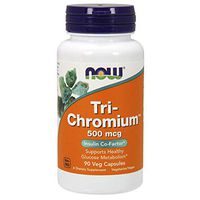 NOW Supplements, Tri-Chromium™ 500 mcg with Cinnamon, Insulin Co-Factor*, 90 Veg Capsules