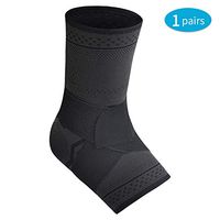SWOLF Ankle Brace Toeless Compression Socks for Men Women, Arch Support Foot Compression Sleeves with Strap Relief Plantar Fasciitis Arch Pain, Reduce Swelling, Eases Achilles Tendonitis