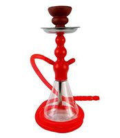Zebra Smoke: 10" Unbreakable Silicone Hookah Economy (Red)