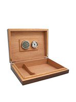 Bey-Berk Lacquered Walnut Wood Humidor with Spanish Cedar Lining