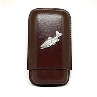 Trout Fishing 3-Finger Cigar Case – Leather Cigar Case – Cigar Cutters by Jim