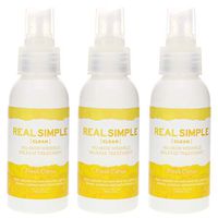 Real Simple Clean Travel Size Wrinkle Release, Static Cling Remover, Pillow & Fabric Freshener, Out the Door No-Iron Quick Fix, USDA Certified Biobased & Biodegradable (3 oz ea,Fresh Citrus, 3pk)