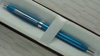 Cross Limited Series Century Classic Colors Tender  Splash of Pearlescent Teal Blue and Extremely Polished Appointments with Jewelry-quality Center Band Ballpoint Pen