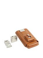 Three Cigar Holder with Cutter and Lighter