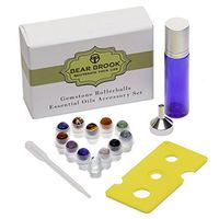 Essential Oils Rollerball Kit - 12 Natural Gemstone Rollers Balls with 10ml Roller Bottle, Aromatherapy Gift Set