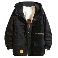 Men's Long Sleeve Hoodies Overcoat,Clearance!! Males Casual Winter Plus Size Solid Lightweight Multi-Pocket Jacket