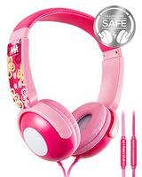 Kids Headphones, Mumba Volume Limited Over Ear Headphones Girls, 85 Safe Listening Adjustable Headsets with Microphone for Kids Children (Pink)