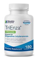 Houston Enzymes TriEnza – 180 Chewable Tabs (45 Doses) | Broad-Spectrum Enzymes for Digestive Intolerances | Supports Digestion of Gluten, Casein, Soy, Proteins, Carbohydrates, Sugars, Fats & Phenols