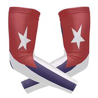 Anyangquji Cuba Flag Arm Sleeve Protectiv for Man Elbow Brace for Arthritis (1 Pair)
