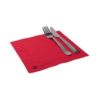 Paper Napkins, Dinner Napkins - Red - Soft & Durable - 16" x 16" - Disposable - Luxenap Air Laid - 50ct Box - Restaurantware