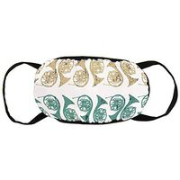 Face Cover Retro Blue French Horns Earloop Mouth Covers - Adjustable Elastic Strap for Climbing Hiking, Anti Smog Anti-Dust Mouth-Muffle, Half Face Mouth Cover