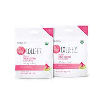 Lolleez Organic Throat Soothing Pops for Kids with Organic Honey - 2pk Watermelon