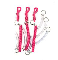 Pack of 3 Chew Tube Clip-On Spiral Keychains Pink Autism, ADHD, Sensory, Special Needs (1)