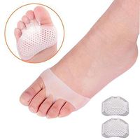 Metatarsal Pads Ball of Foot pad Silicone Mortons Neuroma Forefoot Cushioning pad Metatarsalgia Bunion Foot Pain Relief Toe Separators with Gel Air Holes Prevent Calluses Blisters for Men & Women