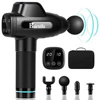 Bairuifu Massage Gun, Electric Deep Tissue Percussion Muscle Massager, Handheld Body Massager Gun with Portable Case for Athletes Knots Cramp Tension Relief, Back Neck Sore Muscle and Stiffness