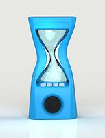 Happy Hours - Creative Hourglass Wireless Bluetooth Bass Speaker with Led Color Changing and Rechargeable Li-battery Bulitin Support FM Radio, USB and TF Card Compatible iPhone Samsung Laptop(Blue)