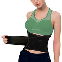 Lumbar Back Brace for Lower Back Pain and Lumbar Pain Relief - Double Pull Compression Waist Trainer with 2 Adjustable Belt, Lumbar Support Back Brace for Men and Women (Black2#, Medium)