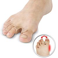 LDXRZ Thumb Valgus Corrector, Toe Spacers Separators, Bunion Pads, Relieve Overlapping Toes Pain, Elastic Force,Can Wear Shoes 1 Pair OneSize