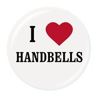 I Love Handbells Button Pack of 4