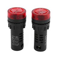 AD16-22SM Red Flash Buzzer Beep Indicator LED Indicator Light 2pcs by Uptell