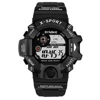 Fxbar,Brand Men's Multi Function Military Sports Watch Cool Design LED Digital Dual Movement Watch (A)