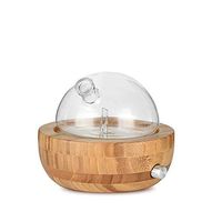 Waterless Essential Oil Aroma Diffuser, Bamboo Base and Glass Essential Oil Nebulizer for Home