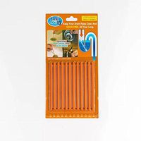 Coodio Exquisite Cleaning Stick Odour Remover Decontamination Bar for Bathtub Drain Pipe Cleaning Products Bathroom Tool Orange