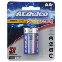 Batteries AA 2 Pack Alkaline AC Delco Carded, Case of 48