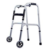 Alexzh_Rollator Adjustable Folding Walker Removable Ultralight Travel Sanatorium, Aluminum