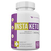 InstaKeto by Nutrapharm - BHB Ketosis Booster Formula - Advanced Weight Loss Blend - 30 Days - 1 Month Supply