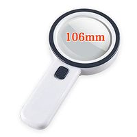 30X Handheld Reading Magnifying Glass with 12 LED Light HD Lens for Seniors Low Vision Books Pages Magazines Newspapers Maps