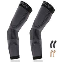 Compression Arm Sleeve, 1 Pair for Unisex, 20-30mmHg Graduated Compression Elbow Sleeve for Recovery, Pain Relief, Supports Muscles & Joints, Tennis Elbow & Golfers Brace, Edema, Swellin, Black S