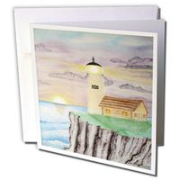 3dRose Candlelight of the Sea - Greeting Cards, 6 x 6 inches, set of 12 (gc_13721_2)