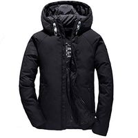 Alvinm Men's Jacket Casual Pocket Button Thermal Leather Jacket Outwear Black