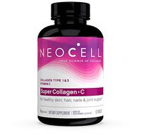 NeoCell Super Collagen + C, 120ct, Collagen Peptides, Non-GMO, Grass Fed, Paleo Friendly, Gluten Free, Collagen Types 1 & 3 with Vitamin C for Hair, Skin, Nails and Joints (Packaging May Vary)