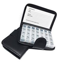 LUCKFY Travel Pill Organiser Box Pill/Tablet Wallet, Weekly 7 Day Travel Pill Organiser Case with 28 Compartments(2 PCS)