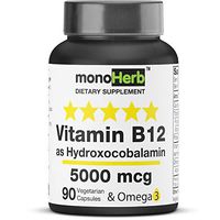 Hydroxo B12 Vitamin 5000mcg, Hydroxocobalamin, Hydroxy B12 with Omega 3