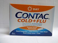 Contac Cold Plus Flu Maximum Strength Non-drowsy Formula - 24 Caplets, 6 Pack