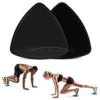 2 x Dual Sided Gliding Discs Exercise Sliders Core Sliders Fitness Ultimate Trainer Gym Home Abdominal & Total Full Body Workout Equipment on ALL surfaces Slide & Glide Exercises (Black, Triangle)