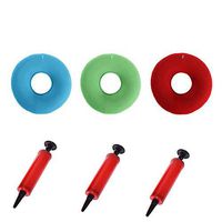 NUANNUAN 3 Pack Inflatable Rubber Ring Round Seat Cushion with Pump Medical Pillow Donuts Travel Bag Use in Home Car