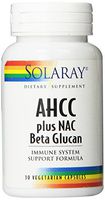 Solaray AHCC Plus Nac and Beta Glucan Supplement, 30 Count