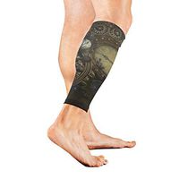 SLHFPX Leg Sleeve Steampunk Clocks Compression Socks Support Non Slip Calf Sleeves for Yoga, Running, Shin Splint, Calf Pain Relief, Runners, Medical, Air Travel, Nursing, Cycling 1Pair