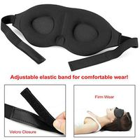 Sleep Eye Mask, Fulijie 3D Contoured Cup Sleeping Mask, Concave Molded Night Sleep Mask, Blackout Eye Mask, Blindfold with Ear Plug Travel Pouch, Eye Shade Cover for Men Women (Black)