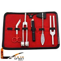 LAJA Imports 5 Pcs Reflex Percussion Taylor Hammer Penlight Tuning Fork C 128 C 512 5.5"