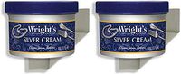 Wright's Silver Cleaner and Polish Cream - 8 Ounce with Polishing Cloth - Ammonia-Free - Gently Clean and Remove Tarnish Without Scratching Pack of 2