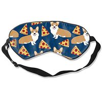 XJOFKJTI Keji Pizza Sleep Mask Women & Men with Adjustable Straps Sleeping 8.26" X 3.54" Eye Masks Lightweight and Comfortable Night Cover for Kids Girls,Sleep Mask